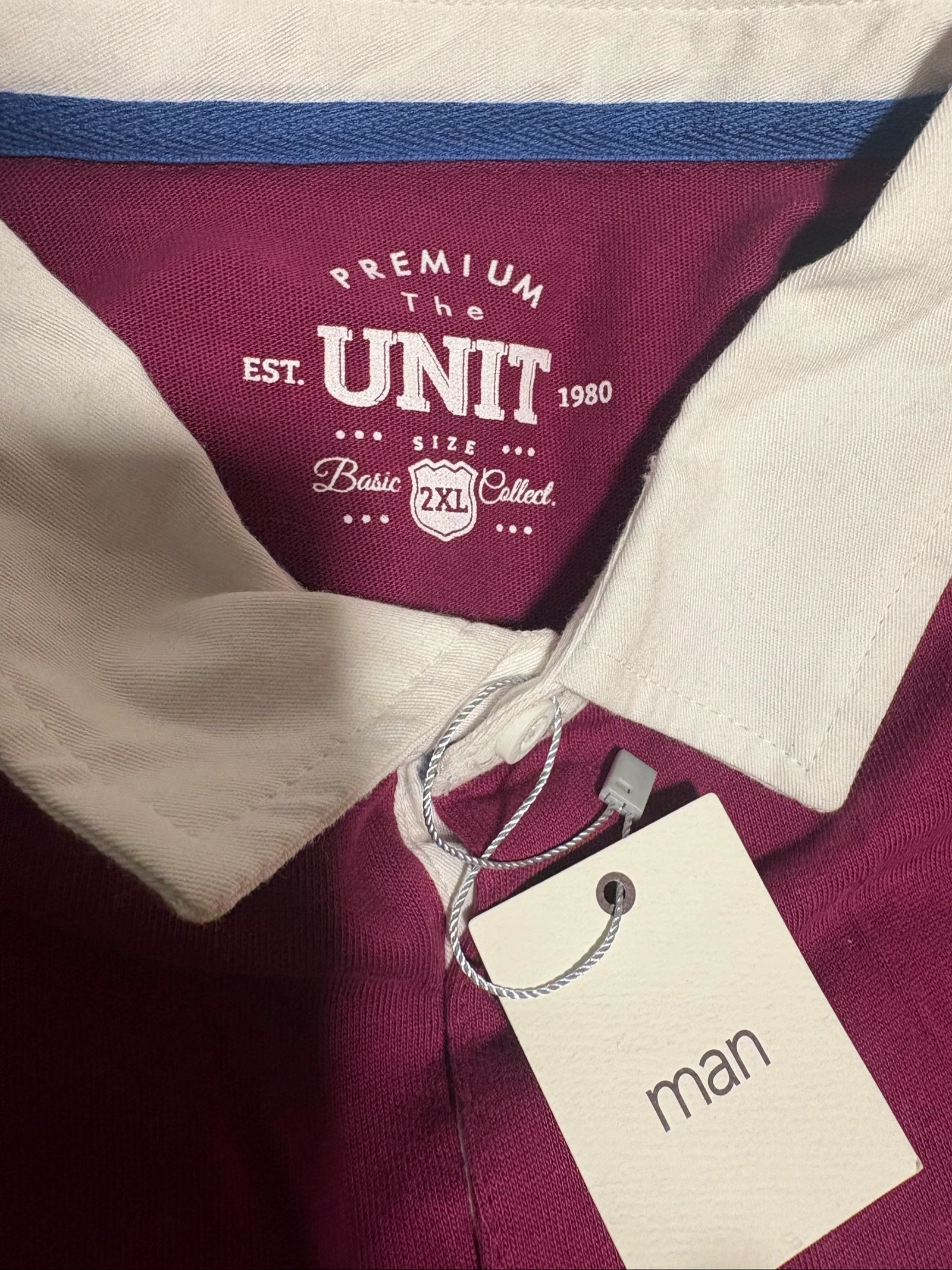 polo rugby manga larga bordô the unit 2xl novo com etiquetas – photo 2